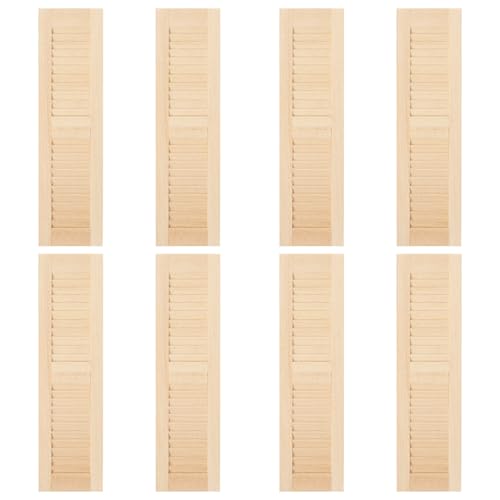 Cndiyald Dollhouse Shutter Dollhouse Fenster Verschluss 8pcs 1:12 Skala Holz -DIY -Simulation Dollhouse Fenster Miniatur Dekorative Puppenhausmöbel von Cndiyald