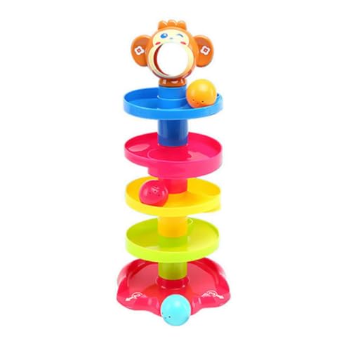 Cndiyald Drop Go Ball Ramp Ball Drop Ramp Spielzeug 5 Schichten Drop Go Ball Ramp Rolling Ball Monkey Tower für Baby Early Education von Cndiyald