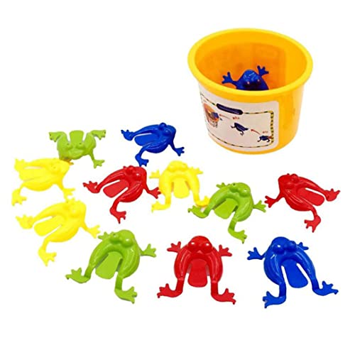 Cndiyald Finger drückende Frösche 12pcs Sprungsprung Frosch Spielzeug Finger Pressen Frogs Frühes Bildungsspielzeug für Kinderparty Gefällt Mir Geburtstage von Cndiyald