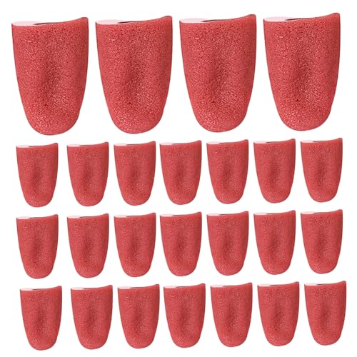 Cndiyald Gefälschte Zunge 25pcs Halloween TPR Realistische Dehnbare falsche falsche Zungen Halloween Requisite für Streichzaubertrick, falsche Zunge Piercing von Cndiyald