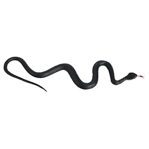 Cndiyald Gummischlangenspielzeug lebendige Simulation Schlange Künstliche Schlange Trick Spielzeug Schwarze Simulation Schlange von Cndiyald