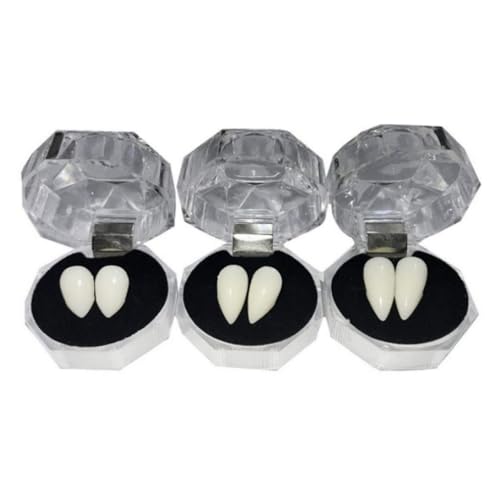 Cndiyald Halloween Vampire Fangs schreckliche gefälschte Zähne Cosplay Party Zahnersatz 3pairs Prothese von Cndiyald