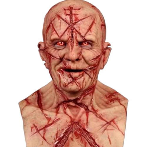 Cndiyald Halloween -Zombie -Maske, realistische kahle Kopfmannmaske, Halloween -Maske Horror, Halloween Full Head Maske, gruselige Cosplay -Maske, Halloween Masquerade Maske von Cndiyald