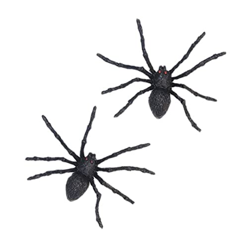 Cndiyald Halloween gruselige Spinne künstliche Spinnenrequisiten realistische gruselige Spinnen Spaß Mini simulierte Insekten Streich Spinnenspielzeug 2pcs von Cndiyald