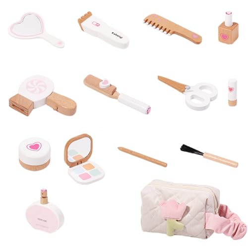 Cndiyald Holz Make-up-Set, Holz-Make-up-Spielzeugset, Kleinkind vor, Make-up-Spielset, tun Sie Make-up Kit Style 2 von Cndiyald