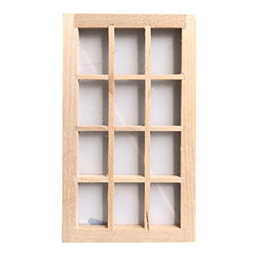 Cndiyald Holzfenster -Simulation Spielzeugpuppenhauszubehör Set Mini Holzfenster zur Dekoration von Cndiyald