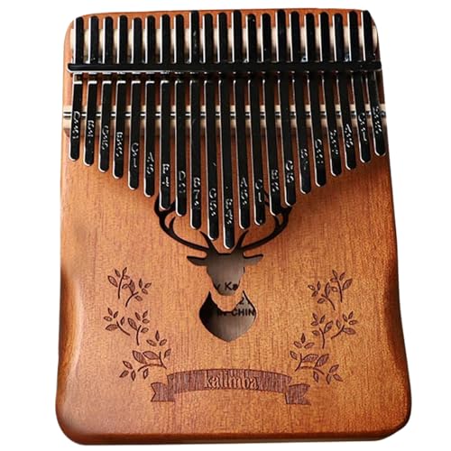 Cndiyald Kalimba 21 Key, Finger Marimba -Instrument, hölzerne Kalimba -Daumen Klavier, tragbares Daumen Klavierstil 2, Musikinstrument Marimbas Hirsche von Cndiyald