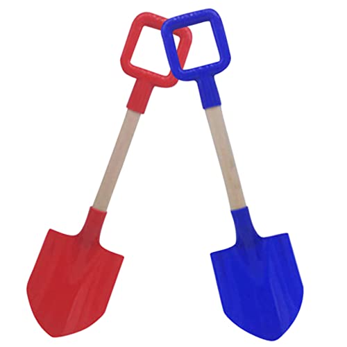 Cndiyald Kids Beach Shovel Kid Sand Schaufel Holzgriff Strand Sandschaufel Plastik Garten Sandschaufel für Kid Beach Toy 2pcs 4x16inch von Cndiyald