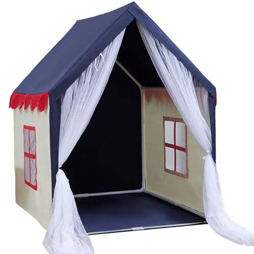 Cndiyald Kinderzelt 49x39x51inch Indoor -Spielzelt für Kinder atmungsaktives Spielhaus mit Fenstern und weißem Mesh Dooor für Kindergeschenk von Cndiyald