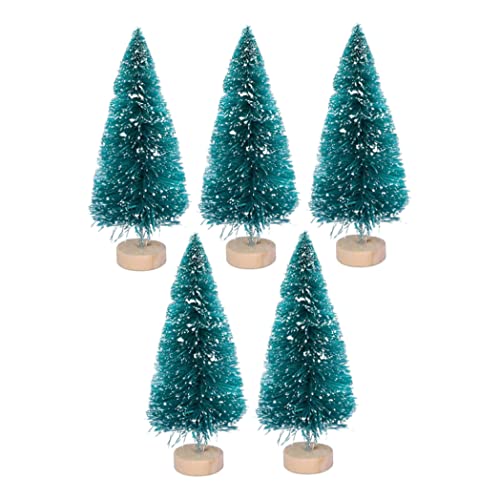 Cndiyald Künstlicher Weihnachtsbaum Miniatur Weihnachtsbaum Puppenhaus Schnee Weihnachtsbaum Künstliche Kiefern 5pcs 12,5 cm von Cndiyald