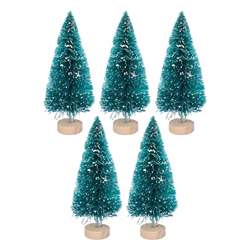 Cndiyald Miniatur Weihnachtsbaumpuppenhaus Schnee Weihnachtsbaum Künstliche Kiefern 5pcs 6 cm Home Dekoration Accessoires von Cndiyald