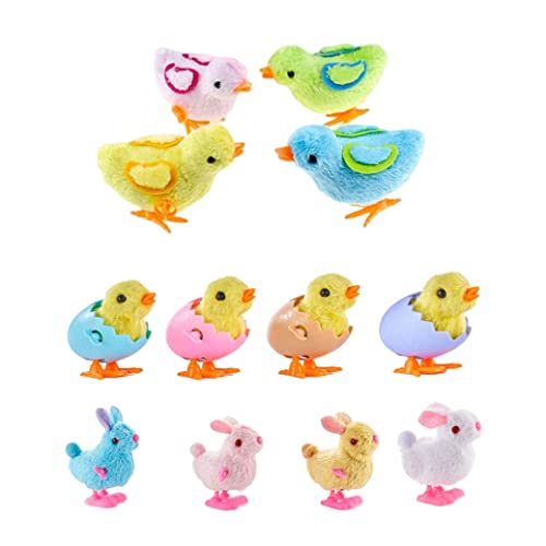 Cndiyald Osterküken Bunny Spielzeug 12pcs Ostern Wind Up Toys Ostern Wind Up Chick Bunny Spielzeug landet Spring -Hühnerspielzeug für Kinder von Cndiyald