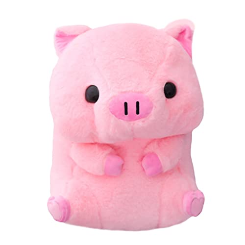 Cndiyald Pig Plüschpuppe Pink Sitzen großes Kopf Schwein Stofftier Spielzeug Kinder Schlaf Begleiter Beschädigung Puppe 40 cm Puppe von Cndiyald