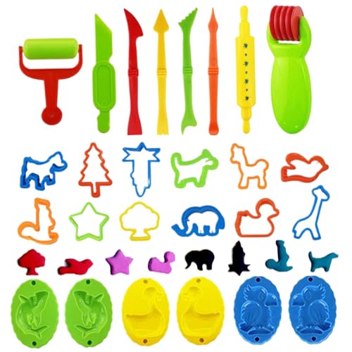 Cndiyald Playdough-Sets für Kinder im Alter von 2 bis 4, 26pcs Playdough-Werkzeugen mit Rollstiften, Formen, Scheren, Extrudern von Cndiyald