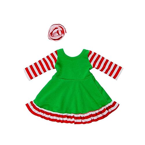 Cndiyald Puppenkleidung Weihnachten Themenpuppe Kreativer Weihnachtsgüter Rock 18 Zoll Puppen Kleidung Accessoire Kinder Kleidung Spielzeug Puppen Weihnachtskleid -Outfit 1Set 1Set von Cndiyald