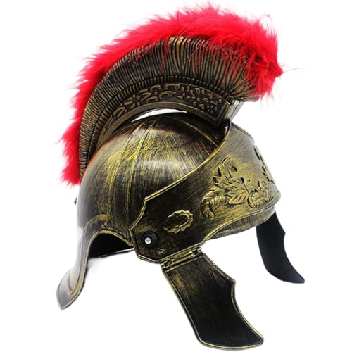 Cndiyald Roman Spartan Helm Halloween Vintage Rosty Golden mittelalterlicher Ritterhelm für Erwachsene, Alter griechischer Helm, Ritterhelm von Cndiyald