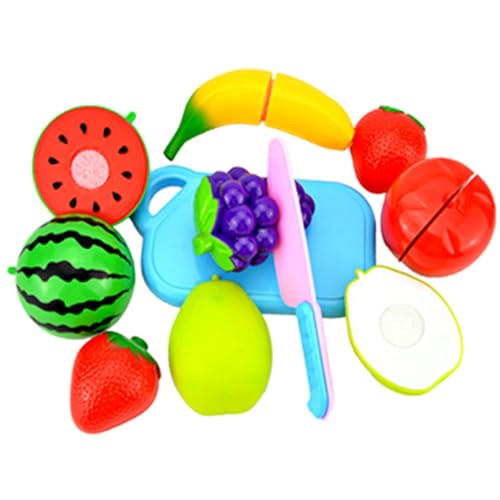 Cndiyald Spielen Spielzeug schneiden Lebensmittel Gemüse Obst Obst Set Plastik Küche Kochen Bildungsspielzeug 8PC für Kinder Kinder von Cndiyald