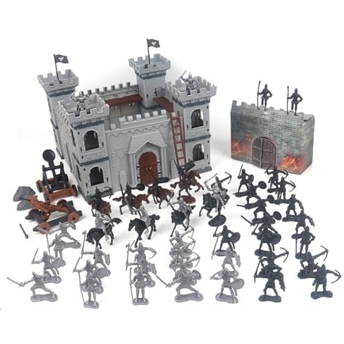 Cndiyald Spielzeugsoldaten Set, 104pcs/Set Ancient Soldier Toys, mittelalterliche Knights Armee -Männer -Aktionsfiguren, DIY Castle Model Assembly, mittelalterliche Aktionfiguren von Cndiyald