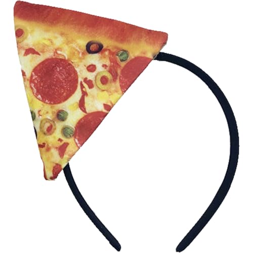 Cndiyald Stirnband für Frauen, lustige Pizza -Haarband, Halloween Cosplay Pizza -Kostümzubehör für Kinder und Erwachsene von Cndiyald