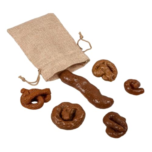 Cndiyald Streich Poo Fake Poo Soft Realistic Turd Poo mit Bag Witz Streich Spielzeug für Aprilscherz Tag 6pcs von Cndiyald