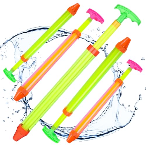 Cndiyald Wasserschützen für Kinder Wasserpistole Langes Wasser Squirter für Kinder Pool Spielzeug 5pcs 43 cm Spaß Wasser Soaker Waffe für Schwimmbad Strandgarten Outdoor (zufällige Farbe) von Cndiyald