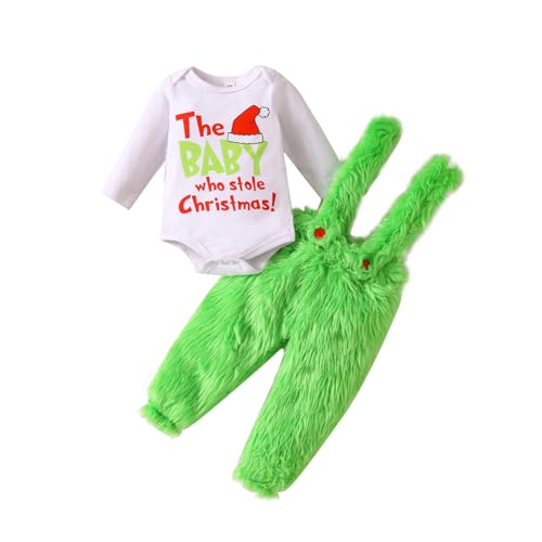 Cndiyald Weihnachtskostüme für Jungen und Mädchen Weihnachts-Cosplay-Kostüme stehlen Weihnachtskostüme Baby-Overall T-Shirts Pelzige Hosen von Cndiyald