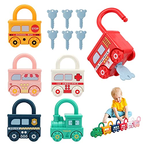 Cndiyald Zahlenspielzeug Lock und Schlüsselspielzeug, Kleinkind -Reisespielzeug Matching Counting Game Pädagogische Spielzeug Fine Motor Skills Travel Games für Kinder Jungen Mädchen von Cndiyald