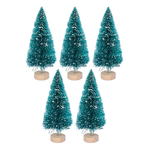 Cndiyald künstlicher Weihnachtsbaum Miniatur Weihnachtsbaum Puppenhaus Schnee Weihnachtsbaum Künstliche Kiefern 5pcs 12,5 cm von Cndiyald