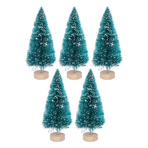 Cndiyald künstlicher Weihnachtsbaum Miniatur Weihnachtsbaum Puppenhaus Schnee Weihnachtsbaum Künstliche Kiefern 5pcs 6 cm von Cndiyald