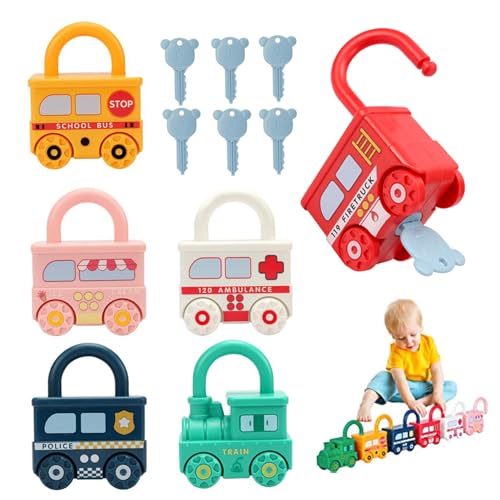 Kleinkind Travel Toys Lock und Key Toy, Kleinkind -Reisespielzeug passende Zählspiele Bildungsspielzeug Feinmotorik -Reisespiele für Kinder Jungen Mädchen von Cndiyald