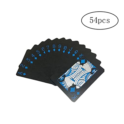 PVC -Karten Games Poker Waterefiel Poker Set Color Black Poker Card Sets klassisches Brettspiel Magic Tool, geeigneter 54pcs wasserdichte Poker von Cndiyald