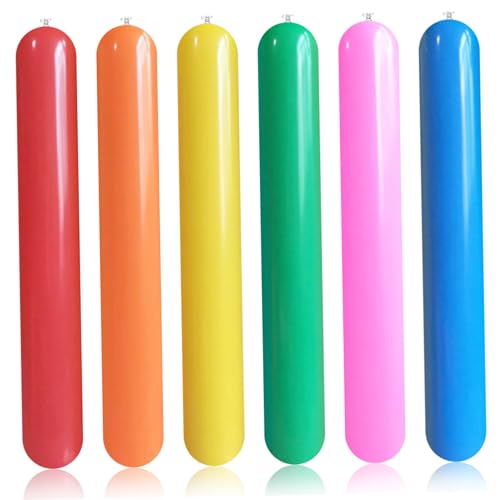 Pool schwimmt Erwachsene aufblasbare Pool -Nudel 6pcs Pool Schwimmer PVC Blow Blow Nudeln 41,3 '' Großer Pool -Nudeln Bulk Pool Floats Wasserspiele Spielzeug für Erwachsene Schwimmbad Beach Party von Cndiyald