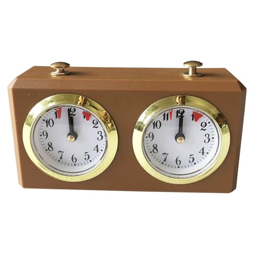 Schachuhr, professioneller mechanischer Schachtimer mit Timing -Startknopf, 6x4x2 Analog tragbarer Schachuhr -Timer, Schachtimeruhr von Cndiyald