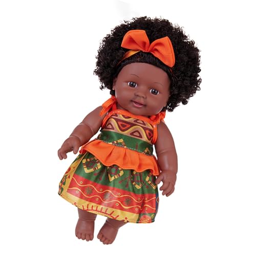 Cnrfeoap 30 cm Sammelbare Puppen Afrikanische Puppen Waschbare Mädchen Puppen Neue Eltern Geschenke Wie Spielzeug Kleinkind Kuschelige Spielzeugschlafpuppen von Cnrfeoap