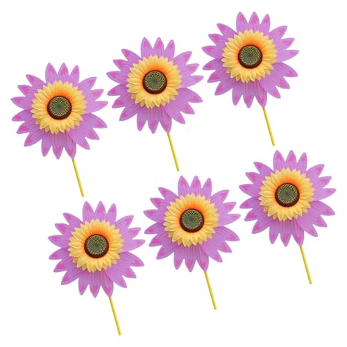 Cnrfeoap 6pcs Windmühlen Sonnenblume Pinwheel Rotation Windmühle Hochzeit Ornament Kinder Outdoor Spielzeug Kindergarten Rasengarten Dekore von Cnrfeoap