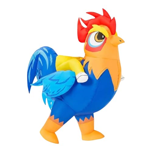 Cnrfeoap Blauer großer Hahn, aufblasbares Halloween-Kostüm für Kinder, sicherer, belüfteter Stoff, einfach zu falten, tragbar, aufblasbares Tierkostüm Cnrfeoap Blauer großer Hahn, aufblasbares Halloween-Kostüm für Kinder, sicherer, belüfteter Stoff, einfach zu falten, tragbar, aufblasbares Tierkostüm von Cnrfeoap