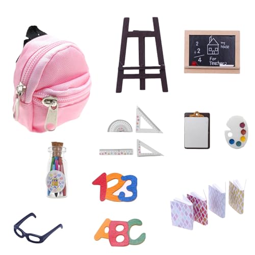 Cnrfeoap Draw Board Model Rucksack Dollhouses School 1:12 Skala Realistic Playset Door Rucksackmodell Für Creative School Fun von Cnrfeoap