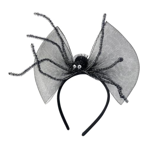 Cnrfeoap Halloween-Haarreif für Damen, Spinnen, Haarschmuck, Hoop, Netz, Hüte, Kopfschmuck, Fledermaus, Erwachsene, Kopfdekoration, Party von Cnrfeoap