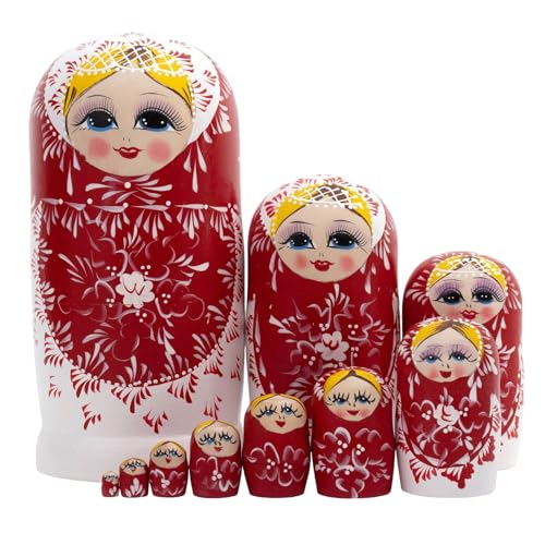 Cnrfeoap Klassische Matryoshka Stapeln Puppen Handgefertigt Russische Nistpuppen Kinder Hand Koordination Babushka Spielzeug Home Dekore von Cnrfeoap