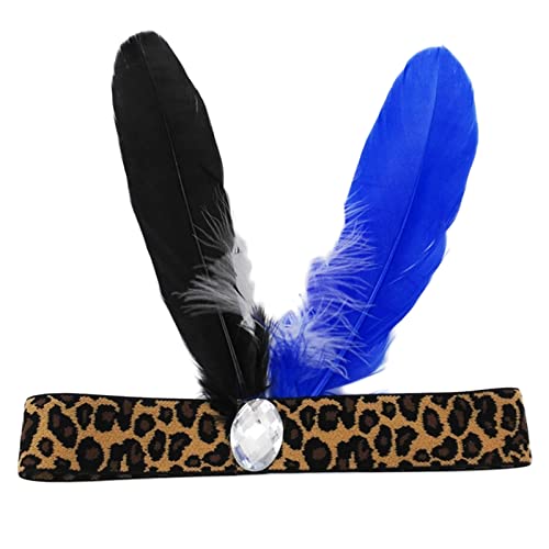 Cnrfeoap Kopfbedeckung Foto Requisiten Indianer Stirnband Cosplay Kostüm Leopard Kopfschmuck Unisex Damen Herren Tribal Kopfbedeckung von Cnrfeoap