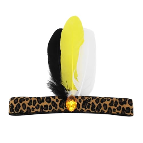 Cnrfeoap Kopfbedeckung Foto Requisiten Indianer Stirnband Cosplay Kostüm Leopard Kopfschmuck Unisex Damen Herren Tribal Kopfbedeckung von Cnrfeoap