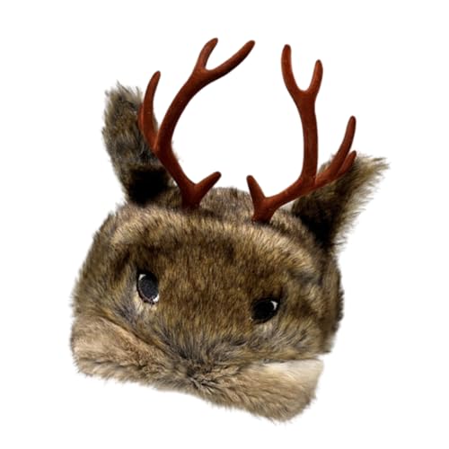 Cnrfeoap Pelziger Plüsch Deerlet Für Erwachsene Kinder Plüsch Hirsch Kaltes Wetter Trapper Winter Warm Cosplay Accessoires von Cnrfeoap