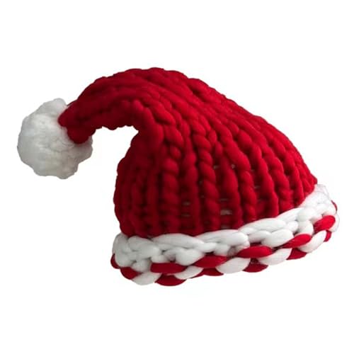 Cnrfeoap Themenparty Stricker Warmer Weihnachtsmütze Für Weihnachtsfeier All Age Festival Santa Caps Family Geting Requisiten Kopfstücke Kopfstücke von Cnrfeoap