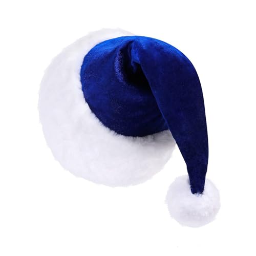 Cnrfeoap Warm Weihnachtsfest Weihnachtsmütze Dicker Plüsch Kopfbedeckung Weiße Pelzige Krempe Für Weihnachtspartys Cosplay Accessoires von Cnrfeoap