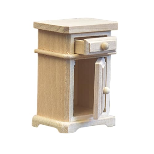 Cnrfeoap Wood Zakka Spielzeugfigur Bettständer Model Realistische Vintage Realistic Dolls House Tun Sich Vor Mädchen Geschenk Realistischer Nachttisch von Cnrfeoap