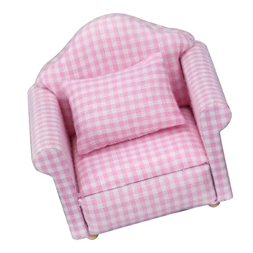 Schlafzimmer Single Sofa Blumensofa Miniaturmöbel Modell Dollhouses Couch Accessoire Realistische Spielset 1:12 von Cnrfeoap