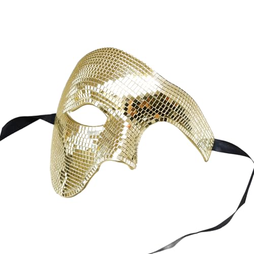 Stilvolle halbe Gesichtsbedeckung für Festivals, Versammlungen, Halloween, Party, Maskeraden, Ball, Kostüm, Abschlussball, Accessoire, auffälliges Partyzubehör Stilvolle halbe Gesichtsbedeckung für Festivals, Versammlungen, Halloween, Party, Maskeraden, Ball, Kostüm, Abschlussball, Accessoire, auffälliges Partyzubehör von Cnrfeoap