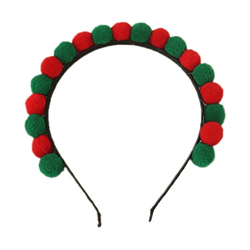 Weihnachten Stirnband PomPoms Haarband Weihnachten Haarreifen Neujahr Party Kopfbedeckung Weihnachten Party Kopfschmuck von Cnrfeoap