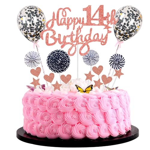 Tortendeko Mädchen 14. Geburtstag Hello 14 Cake Topper Rosegold Schwarz mit Herz Stern Ballon Kuchendeko 14. Geburtstag Mädchen Happy 14th Birthday Tortendeko 14 jahre Mädchen 14 Geburtstag Mädchen Tortendeko Mädchen 14. Geburtstag Hello 14 Cake Topper Rosegold Schwarz mit Herz Stern Ballon Kuchendeko 14. Geburtstag Mädchen Happy 14th Birthday Tortendeko 14 jahre Mädchen 14 Geburtstag Mädchen von Cnrose