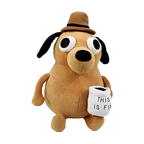 CoAxis 25 cm. Dies ist ein feines Plüschtier für Hunde, weiches Kuscheltier, Geschenk für Kinder, ein feines Kaffee-Hunde-Meme, lebensecht und umweltfreundlich, aus Polyester-Baumwolle, braun, 120 g von CoAxis